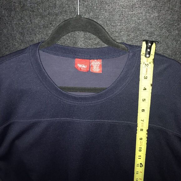 Mossimo 90s T Shirt Mens XL Crew Neck 22SRF Short Sleeve Navy Blue Vintage Heavy - Picture 8 of 9
